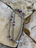 Amethyst Stainless Chain Necklace