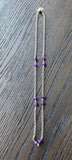 Amethyst Stainless Chain Necklace