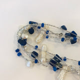 Lapis and White Pearl Necklace