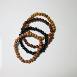 Men's Tan Striated Wooden Bracelet